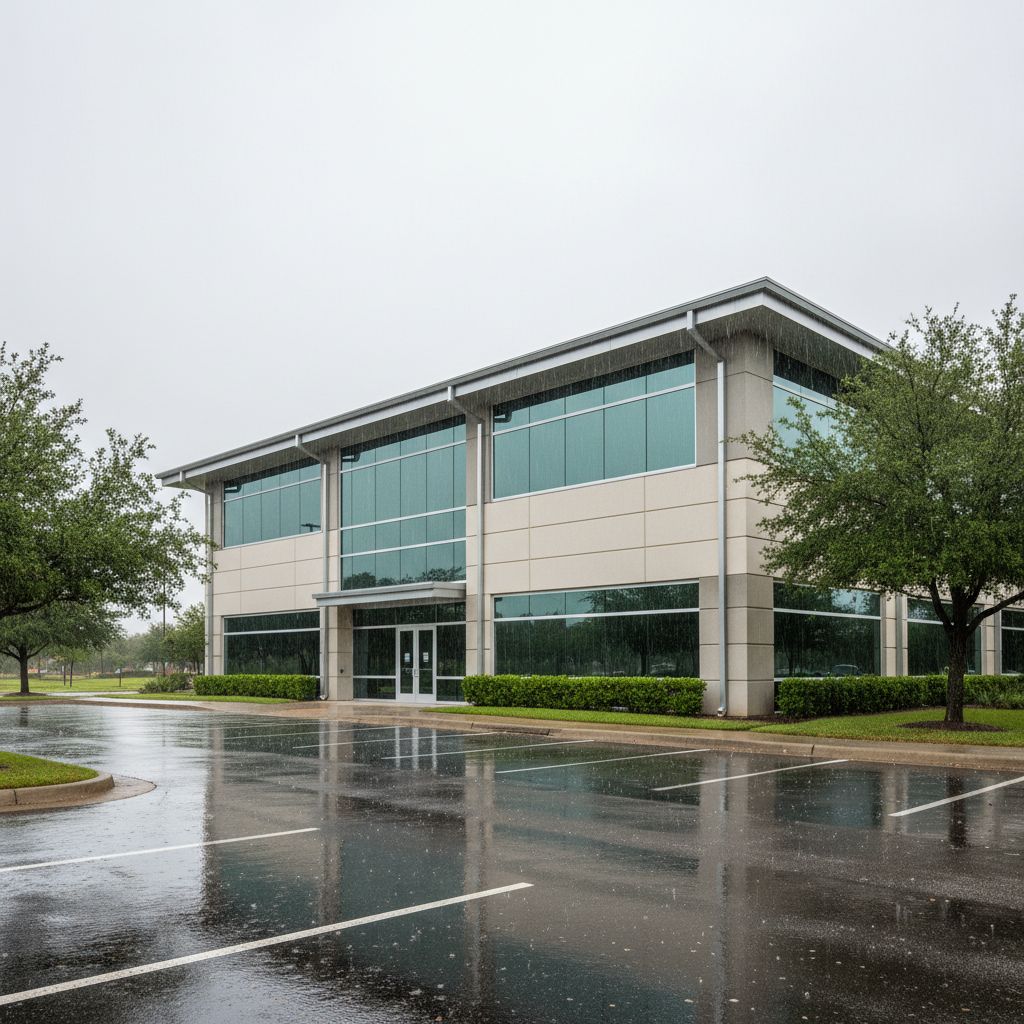 Modern two-story commercial office building